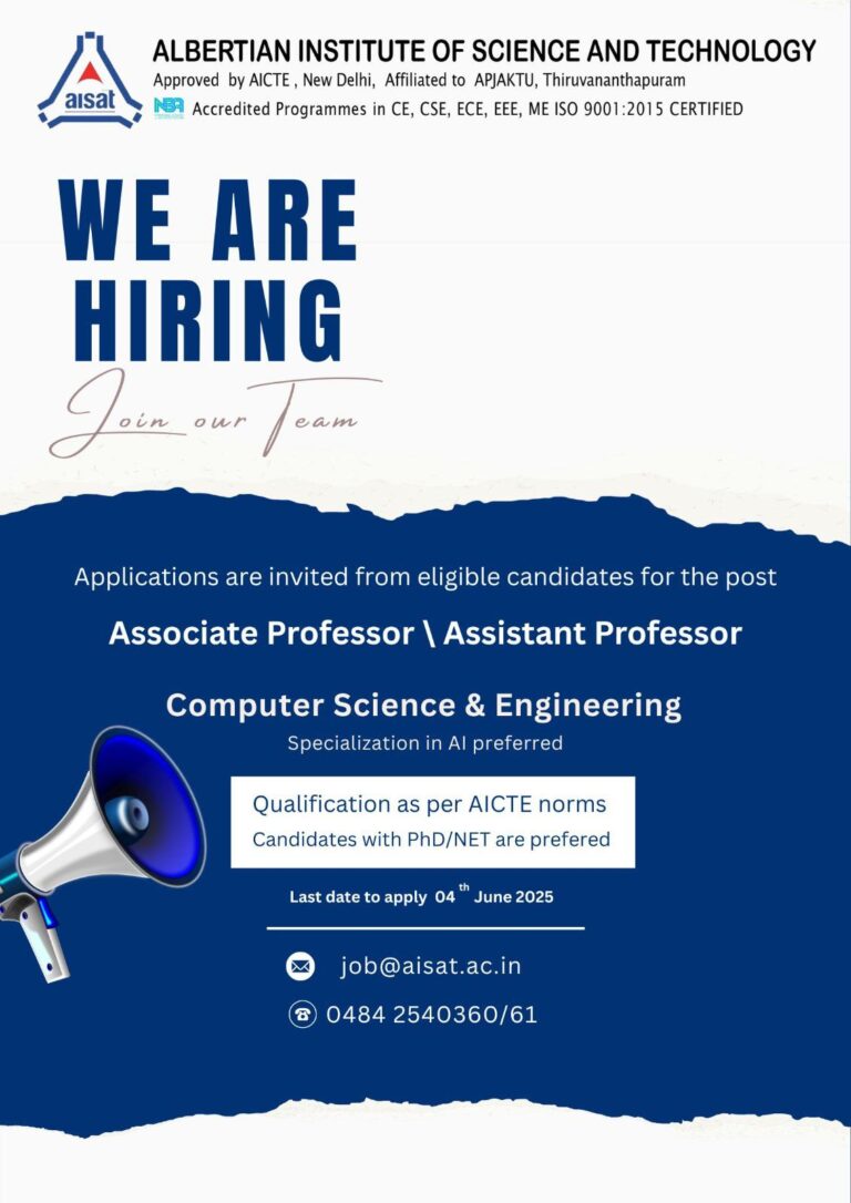 Associate/Assistant Professor Vacancy in Computer Science Department