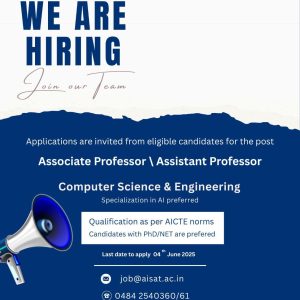 Associate/Assistant Professor Vacancy in Computer Science Department
