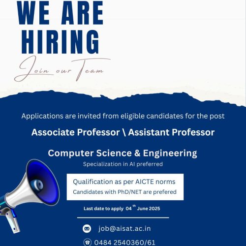 Associate/Assistant Professor Vacancy in Computer Science Department